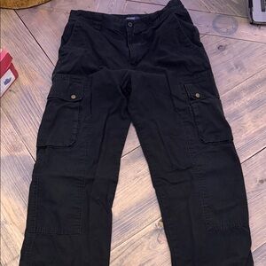 Ralph Lauren Black Cargo Pants with Utility Pockets